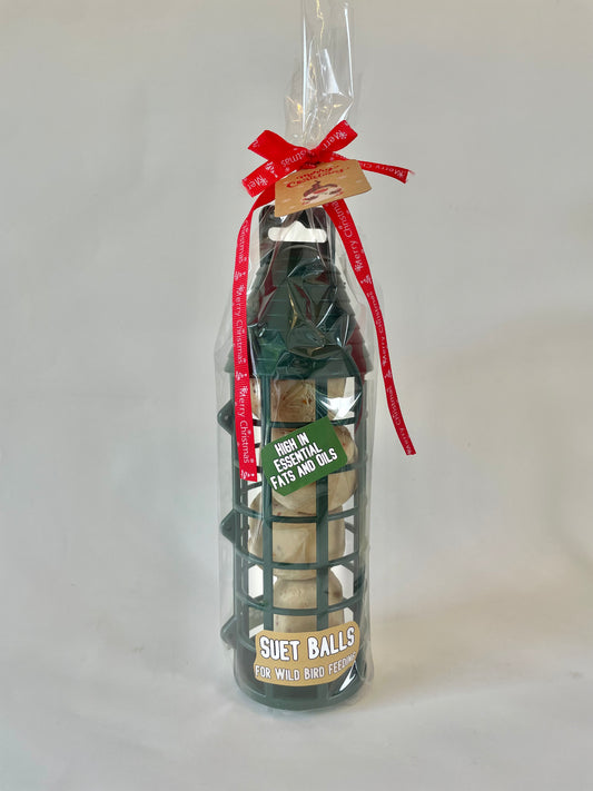 Cylinder XMAS Suet Balls Wild Bird Feeder - Honest2Nature