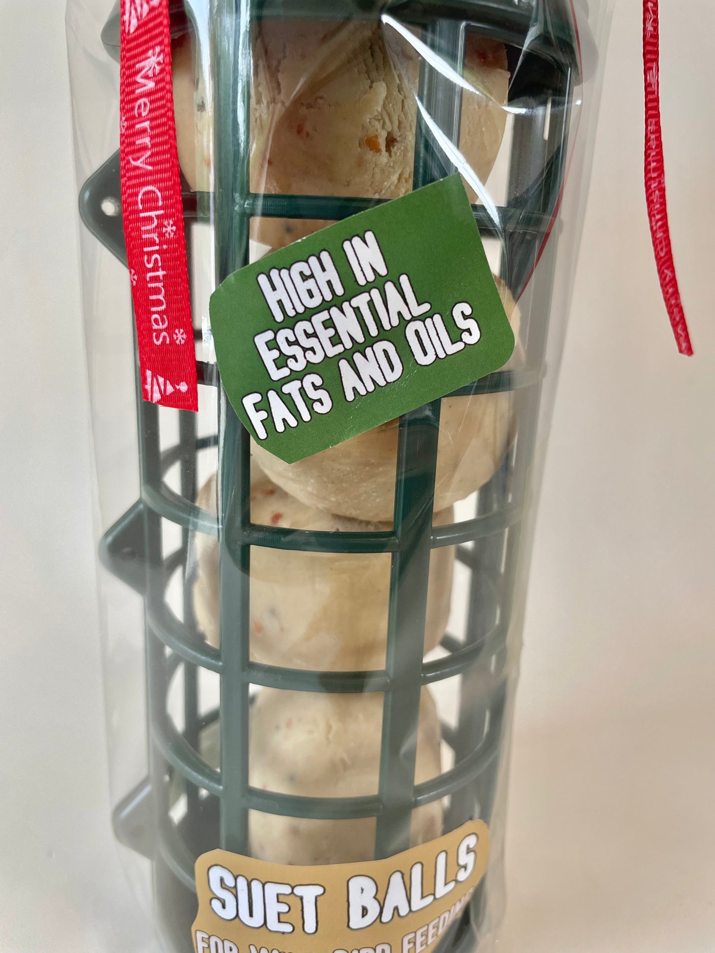 Cylinder XMAS Suet Balls Wild Bird Feeder - Honest2Nature