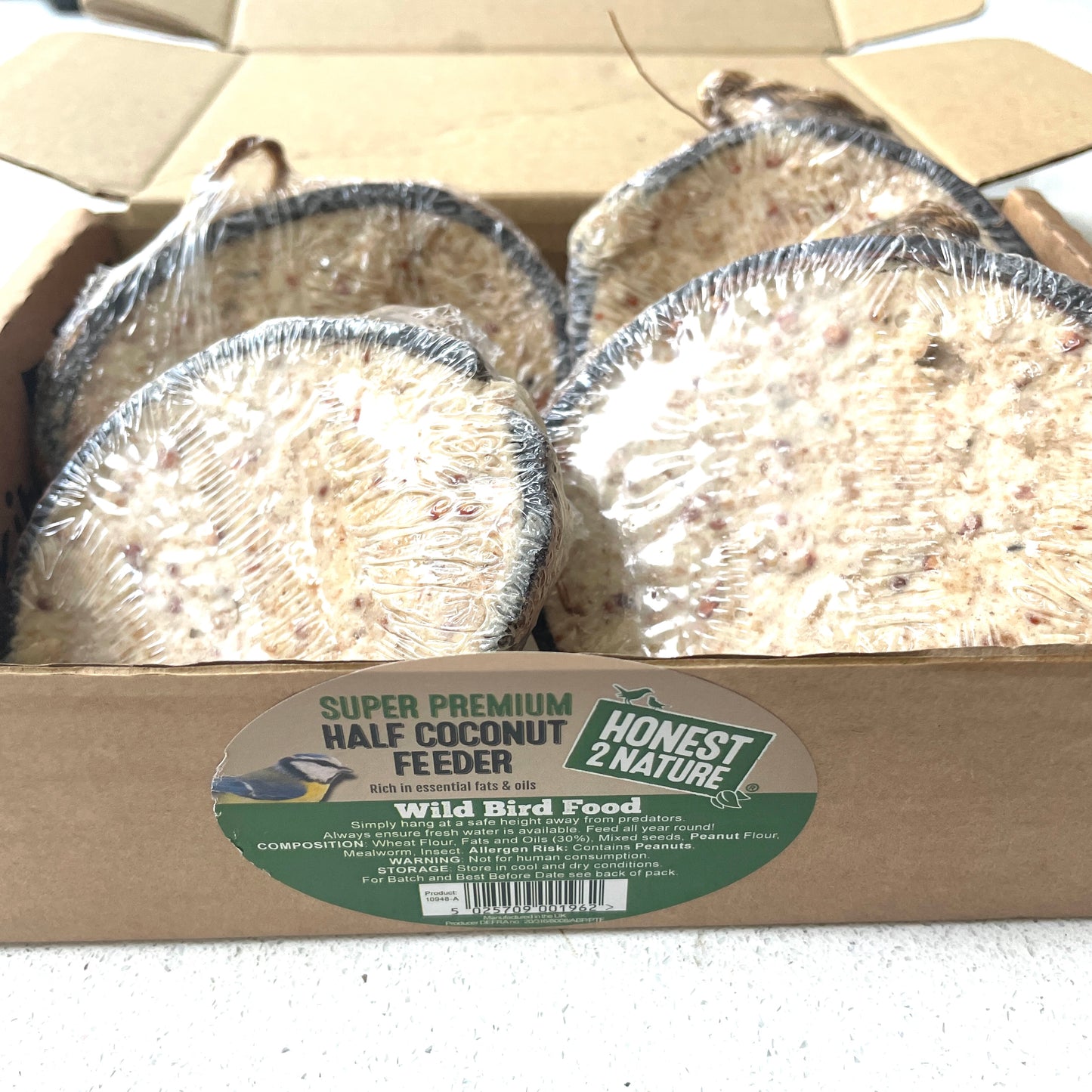 Suet-Filled Half Coconuts for Wild Bird feeding - Honest2Nature
