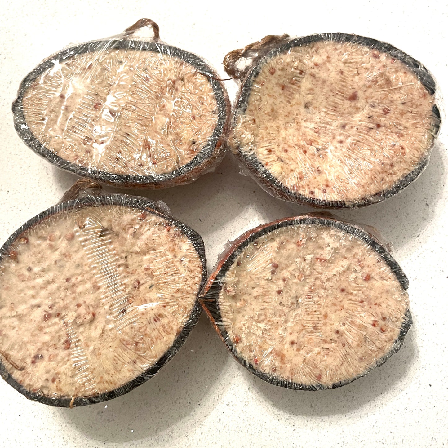 Suet-Filled Half Coconuts for Wild Bird feeding - Honest2Nature